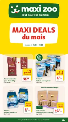 Prévisualisation de Maxi Zoo Publicité du magasin Maxi Zoo formulaire valide 01/04/2026