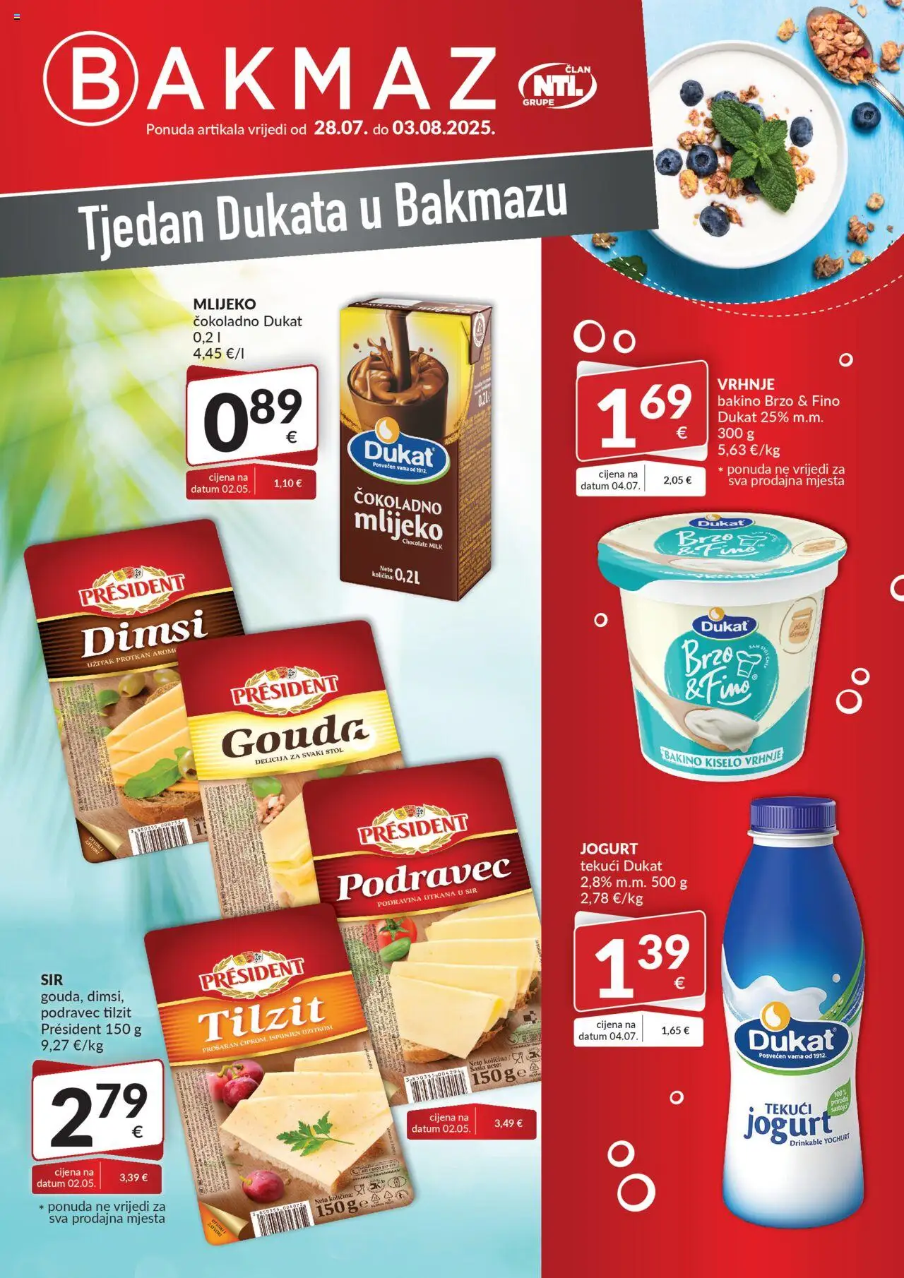 Bakmaz aktualni Tjedan Jamnice vrijedi od 28.07.2025 - tjedna akcija broj stranice 1