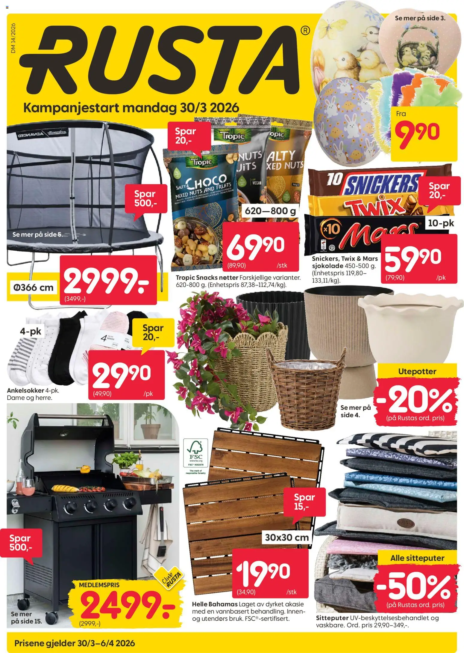 Forhåndsvis Rusta kundeavis fra butikk Rusta gyldig fra 30/03/2026