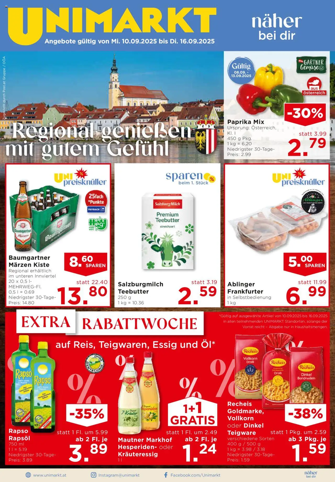  Unimarkt Innviertel ab (10.09.2025 - 16.09.2025) - Seite 1