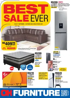 Preview of OK Furniture flyer valid from 17/09/2025