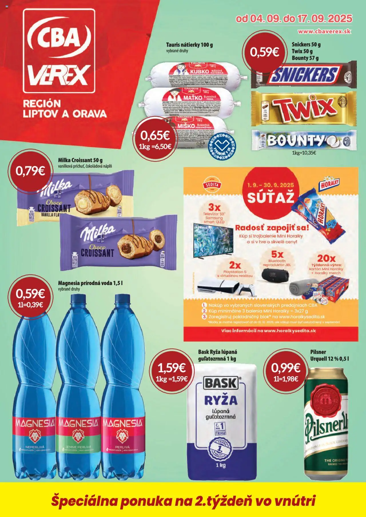 CBA Verex Leták (04.09. - 17.09.2025) - Akčná ponuka