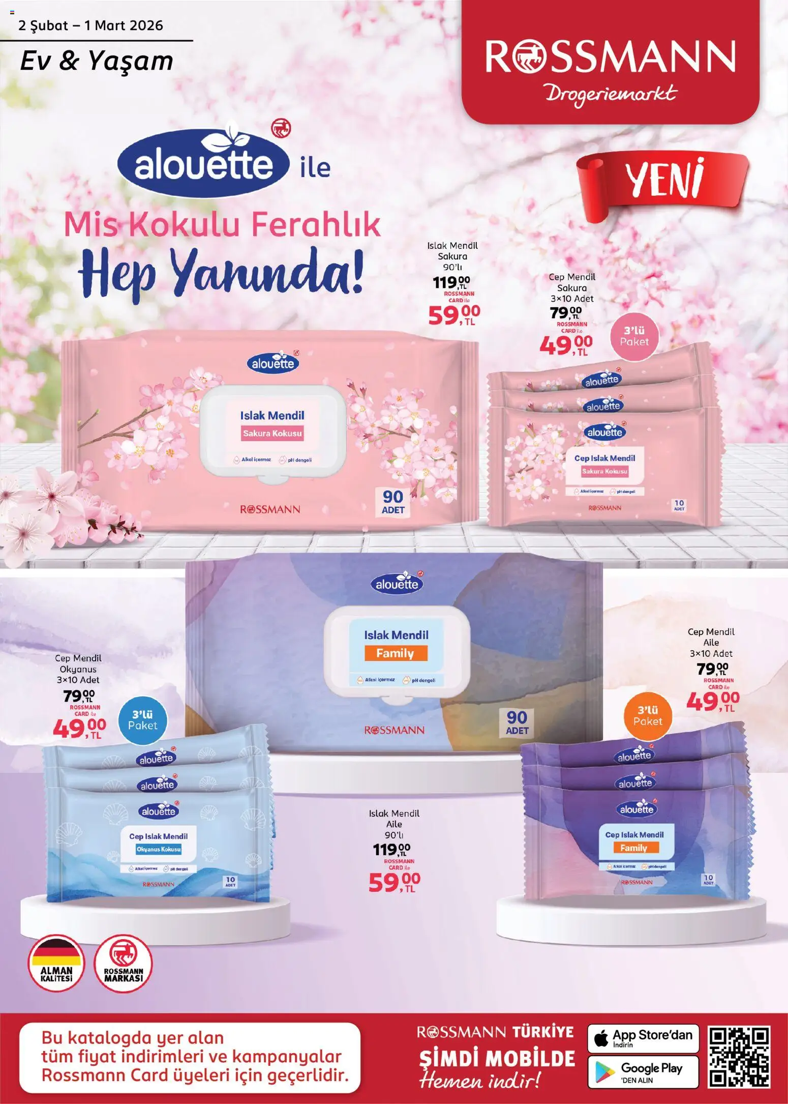 Rossmann Şubat Ev & Yaşam Kataloğuv 02.02.2026 - Broşürünün önizlemesi