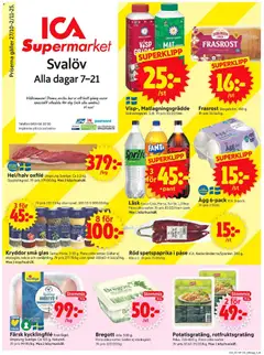 Förhandsgranska reklamblad Svalöv från butik ICA Supermarket gäller från 27/10/2025