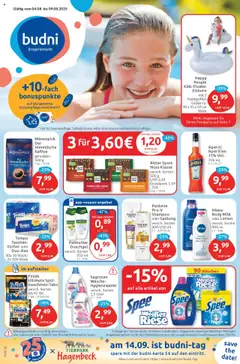 Vorschau von dem Prospekt des Geschäftes Budni, gültig ab dem 04.08.2025