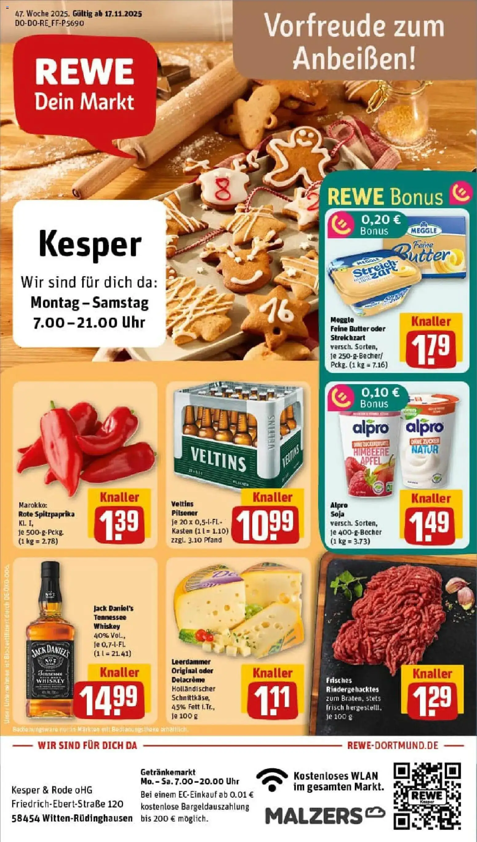 Vorschau von dem Prospekt des Geschäftes Rewe, gültig ab dem 17.11.2025