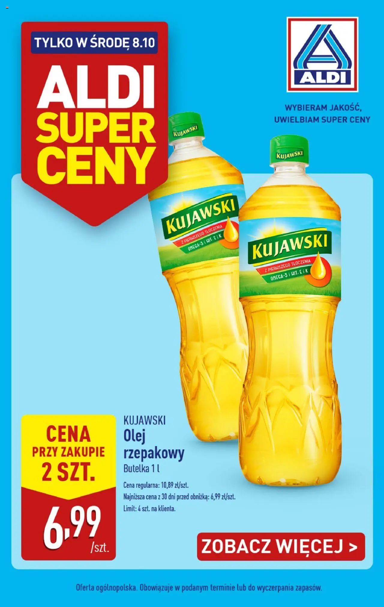 Aldi Tylko w środę 08.10 w ALDI od 07.10.2025 - Nowa Gazetka - Numer strony 1