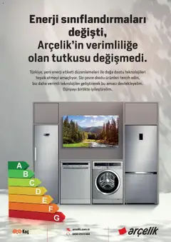 Arçelik Enerji Sınıflandırmaları 19.02.2024 - Broşürünün önizlemesi