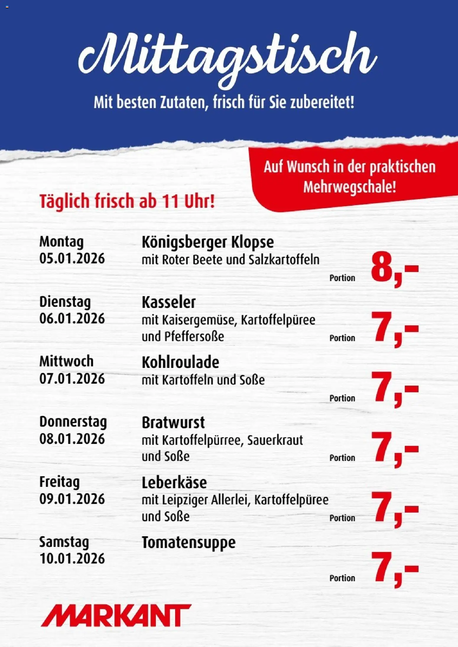 Vorschau von dem Prospekt des Geschäftes Markant, gültig ab dem 05.01.2026