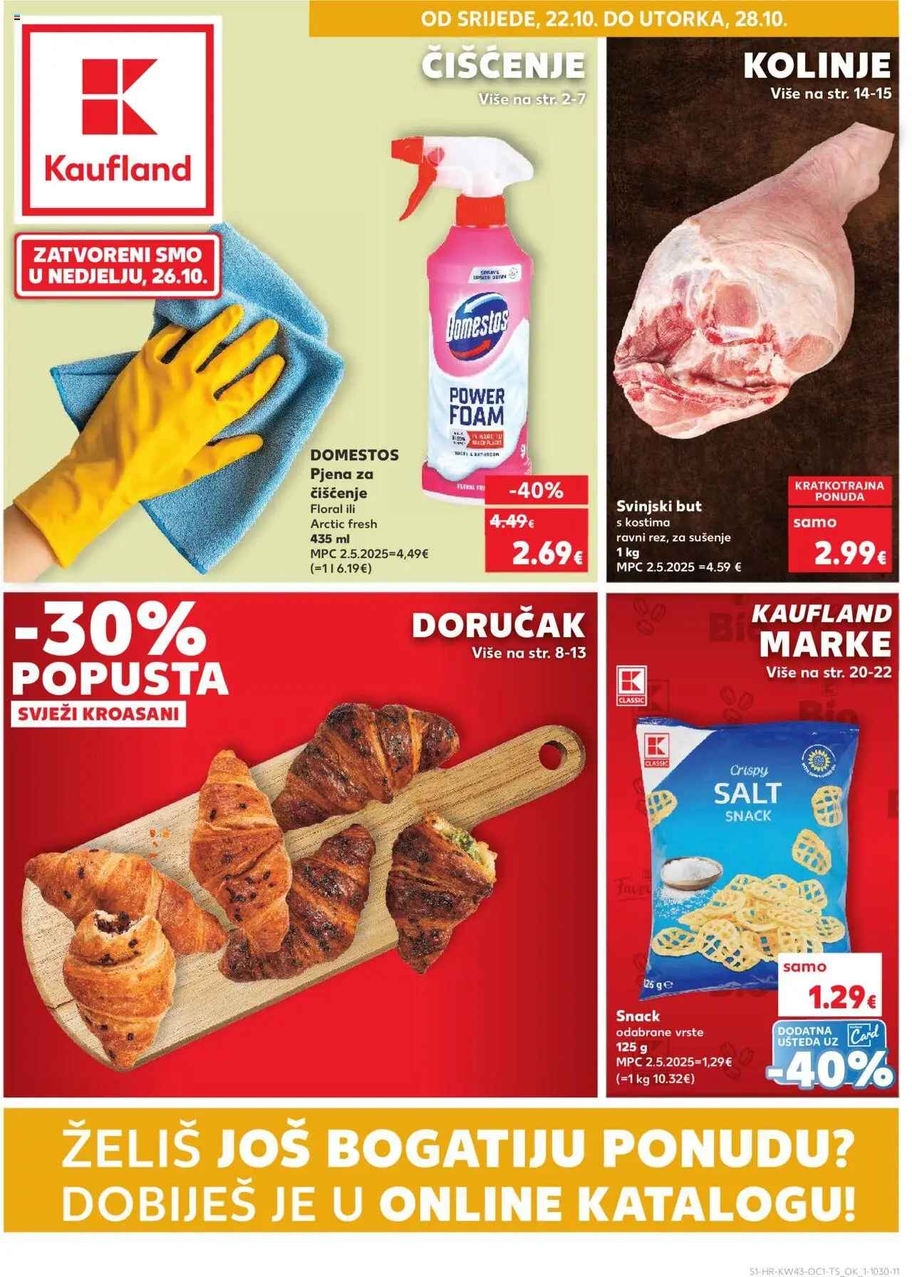 Kaufland aktualni Rijeka Zamet vrijedi od 22.10.2025 - tjedna akcija broj stranice 1