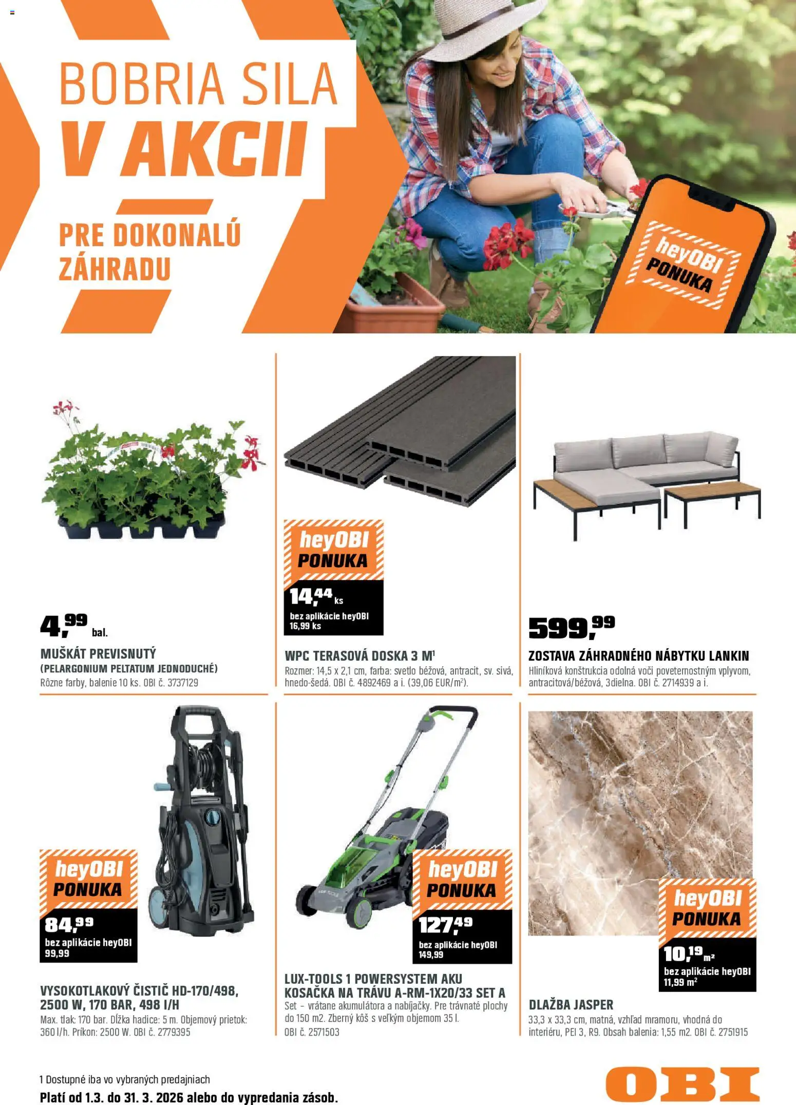 Náhľad OBI letáku platného od 01.03.2026