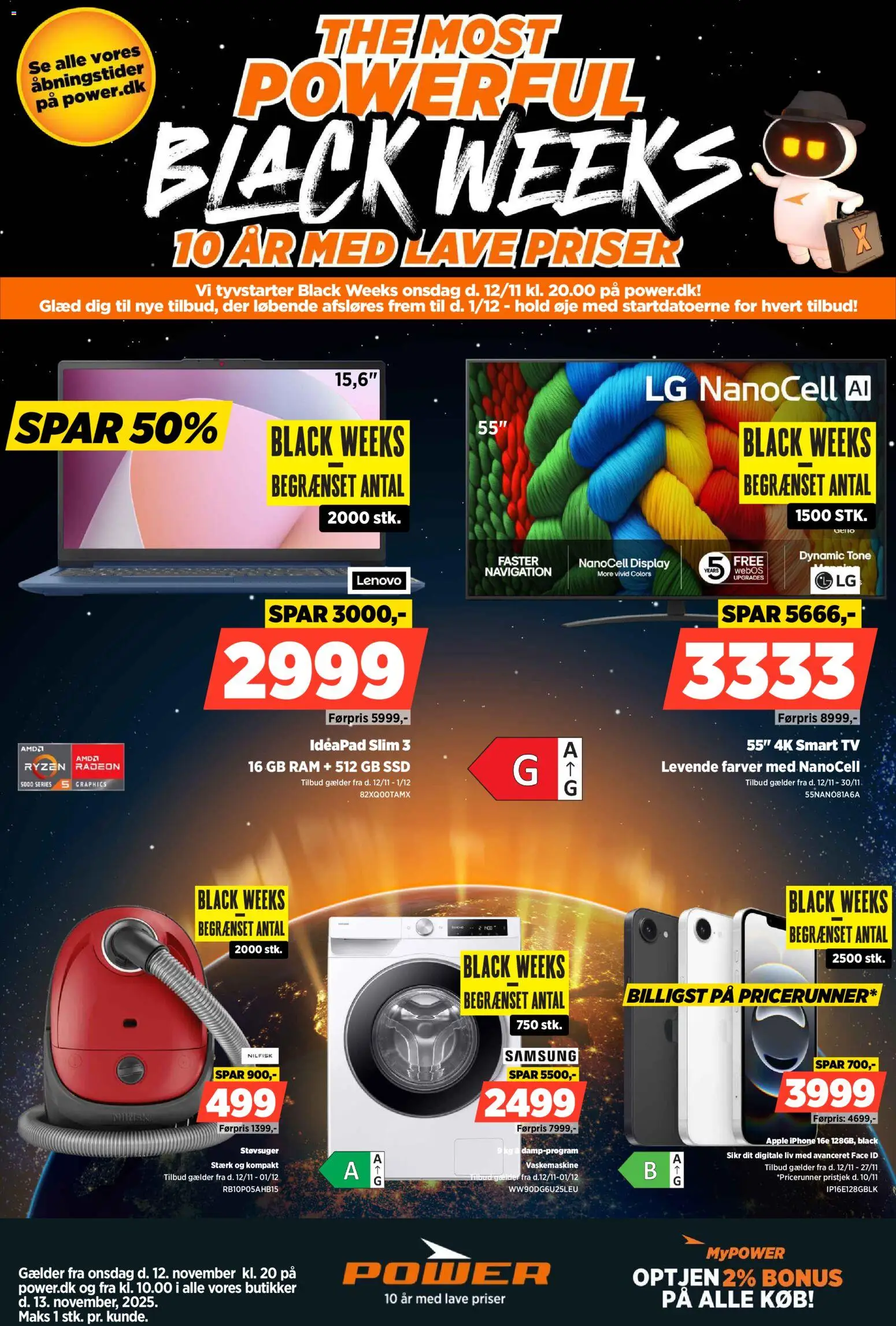 Eksempel på tilbudsavis Black Friday fra butik Power gyldig fra 12/11/2025