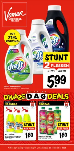 Voorbeeld van Folder van winkel Vomar geldig vanaf 14-09-2025