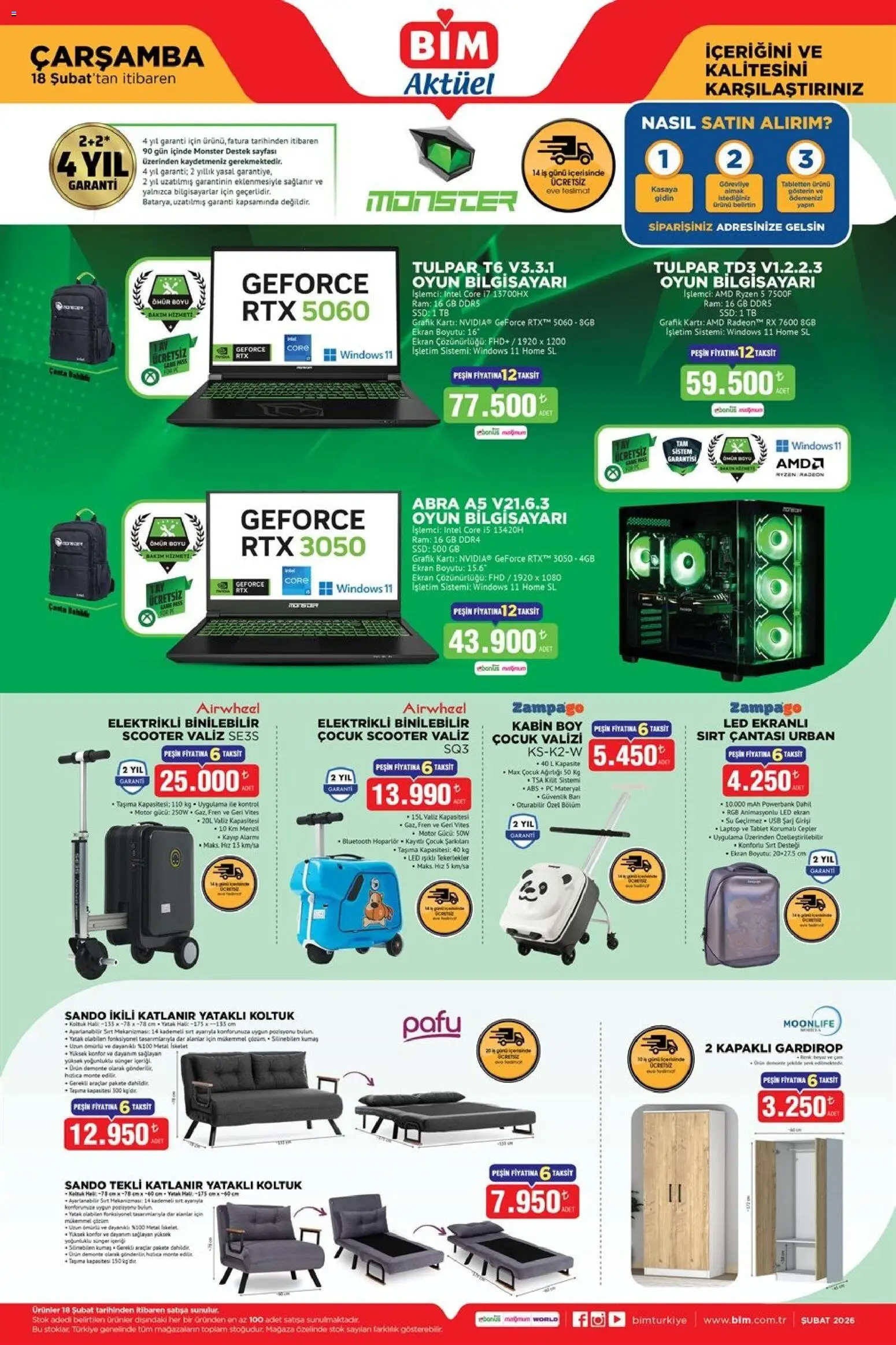 BİM Katalog Çarşamba 18.02.2026 - Broşürünün önizlemesi