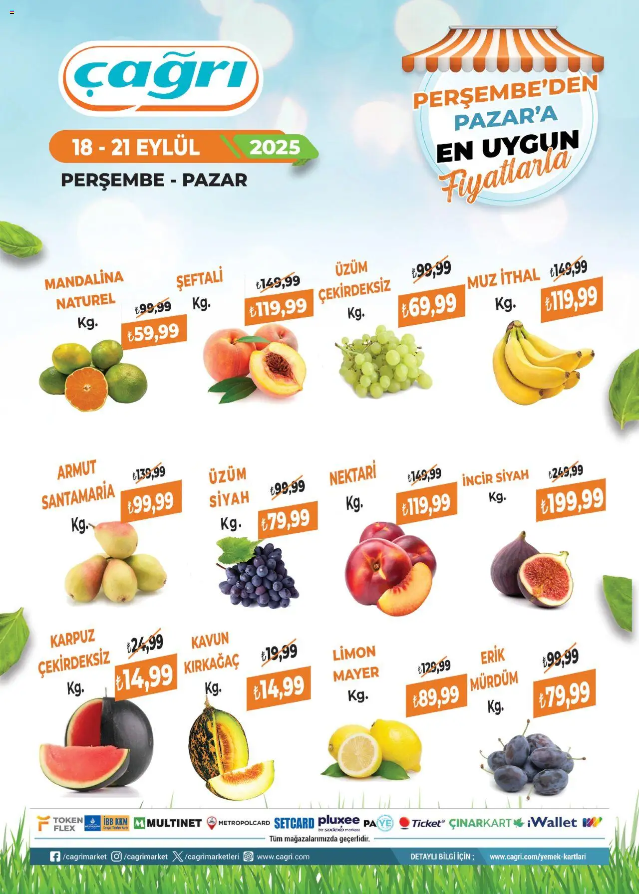 Çağrı Market Manav Katalog (18 Eylül 2025) - Indirim, Broşür - Sayfa numarası 1