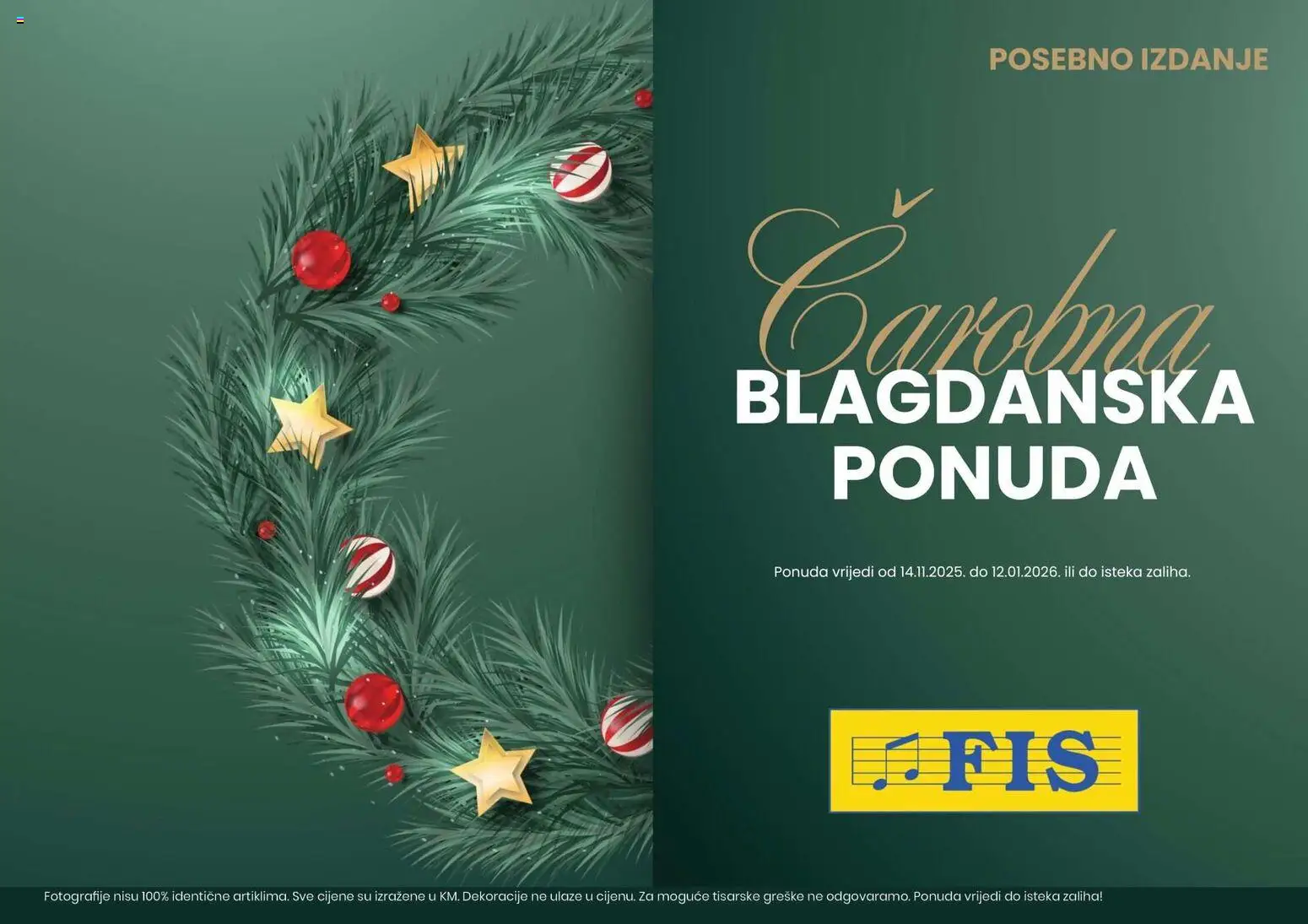 Pregled letka Čarobna blagdanska ponuda trgovine FIS vrijedi od 2025.12.14