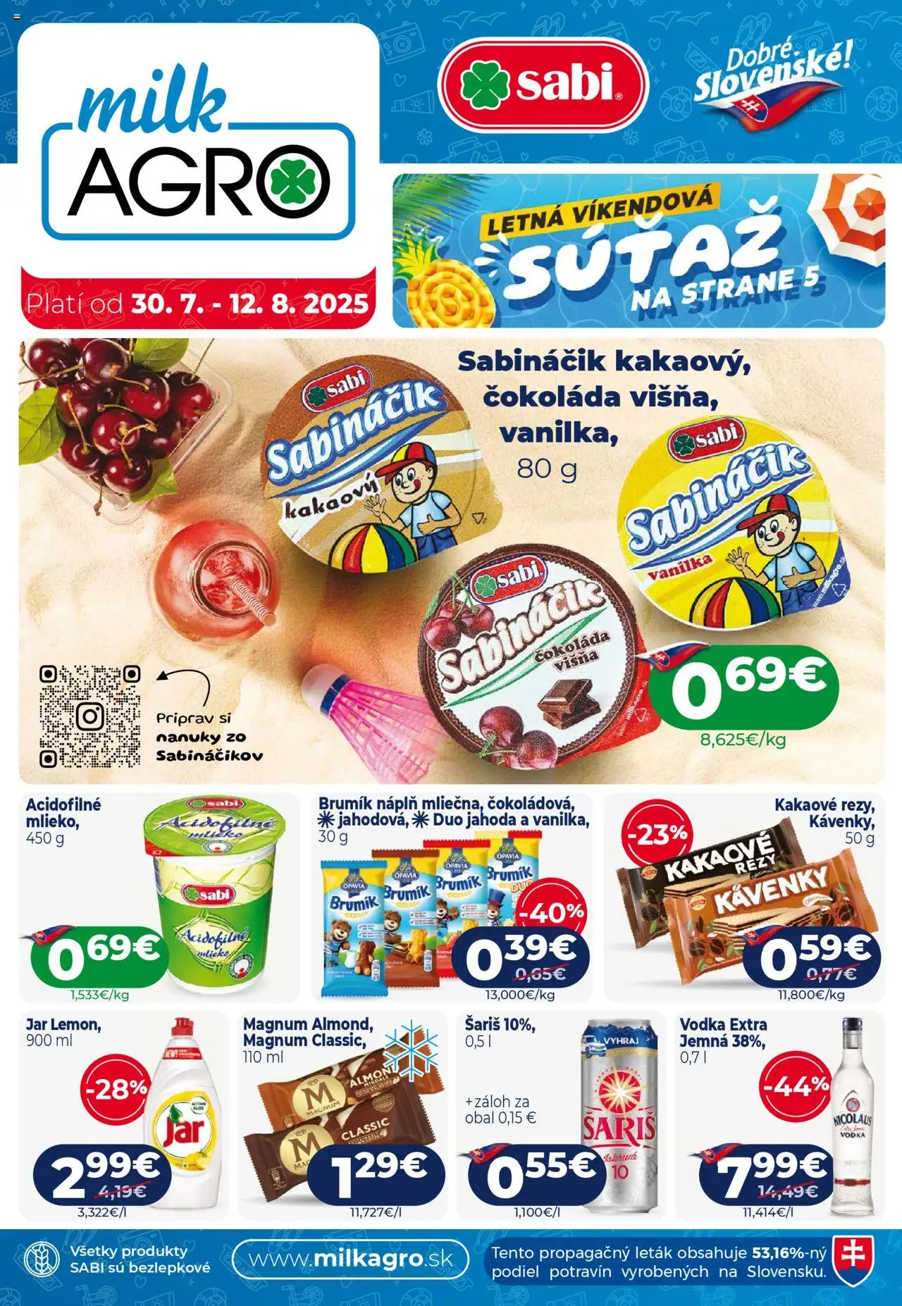 Milk Agro Leták (30.07. - 12.08.2025) - Akčná ponuka