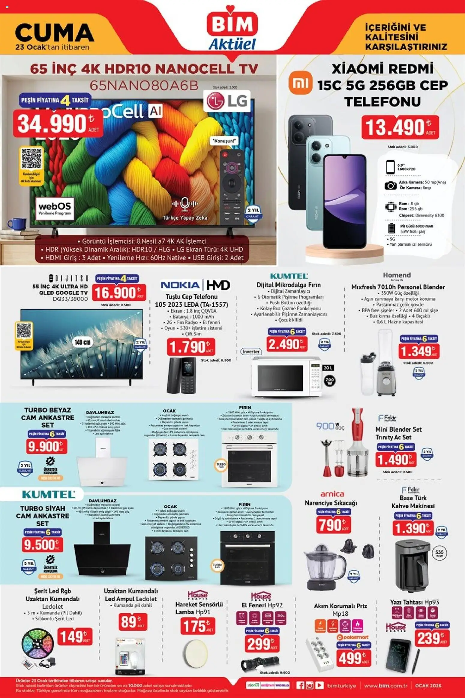 BİM Katalog Cuma 23.01.2026 - Broşürünün önizlemesi