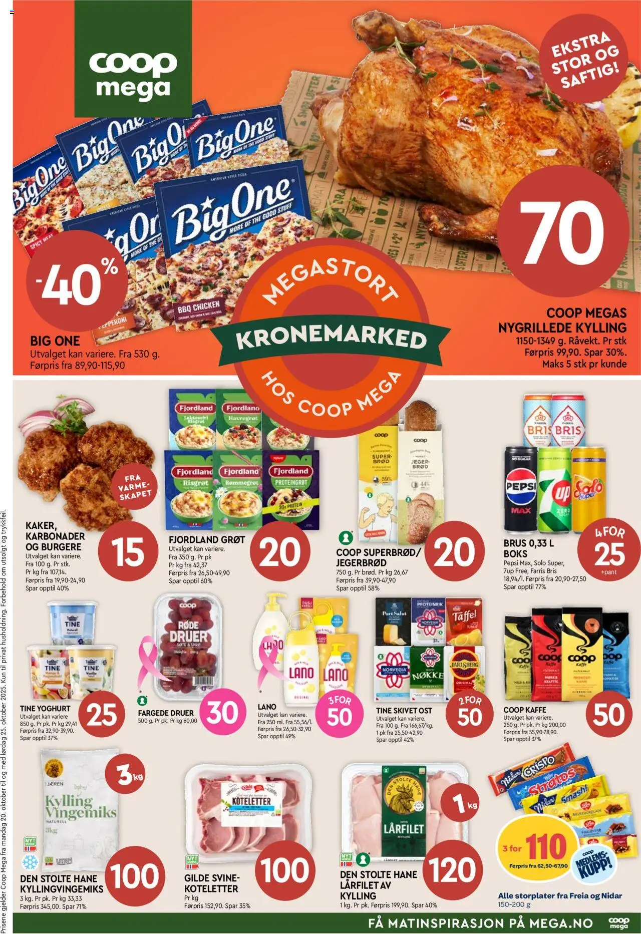 Kundeavis Coop Mega gyldig fra 20/10/2025 - Sidenummer 1