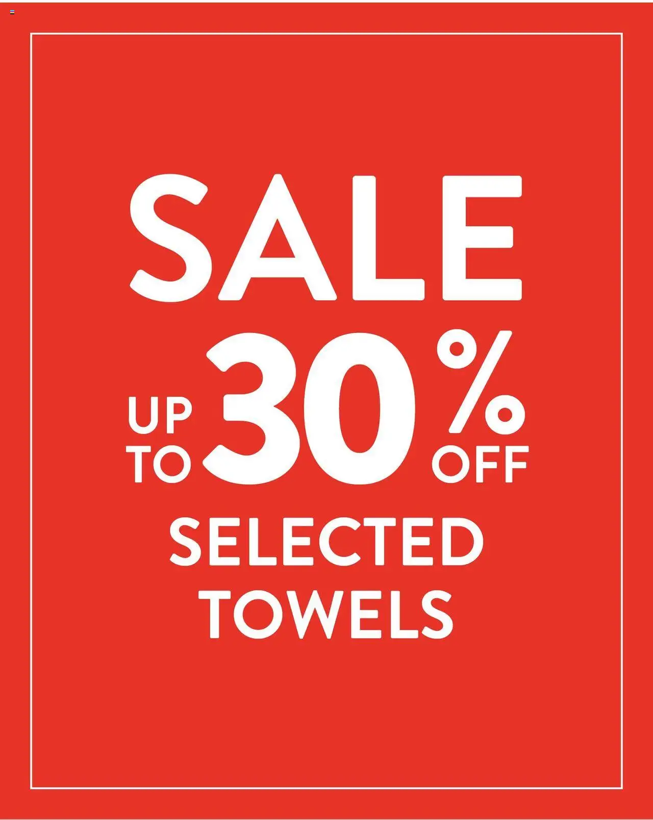 Volpes UP TO 30% OFF selected towels! from from Monday 25/08/2025 > Promotions