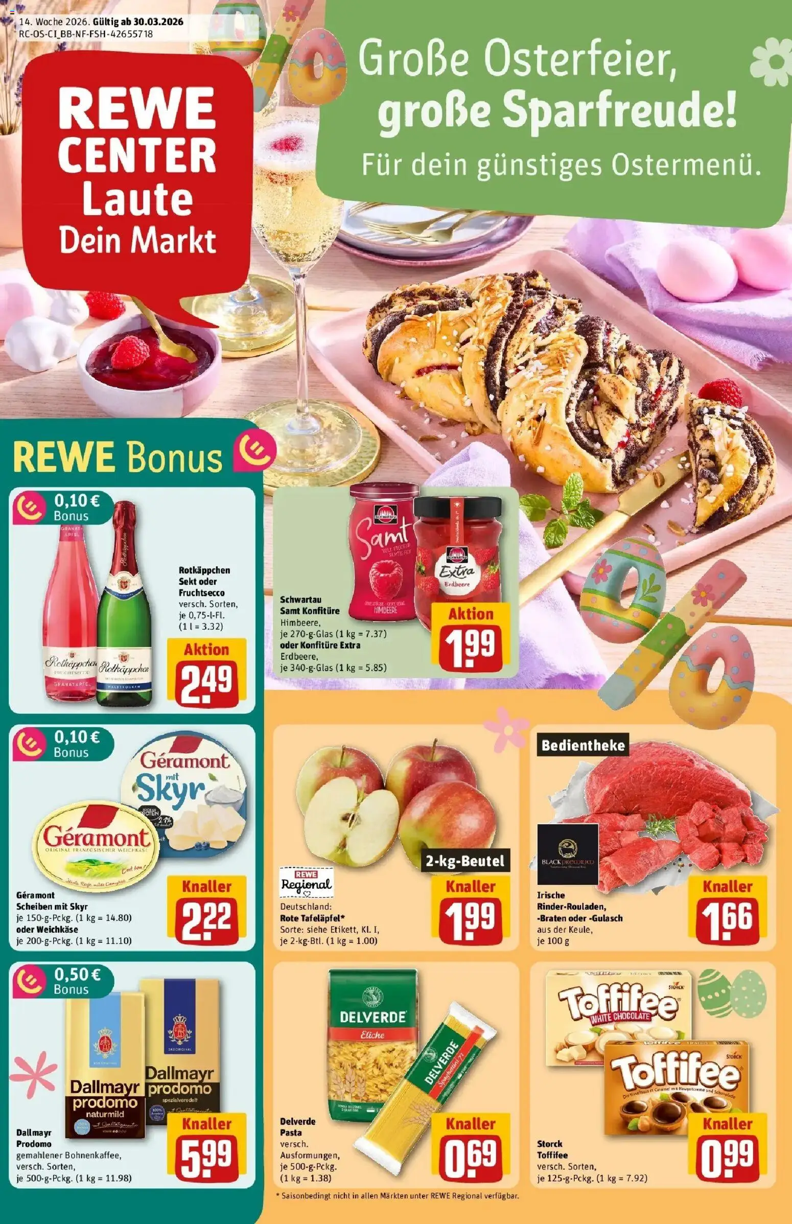 Vorschau von dem Prospekt des Geschäftes Rewe, gültig ab dem 30.03.2026