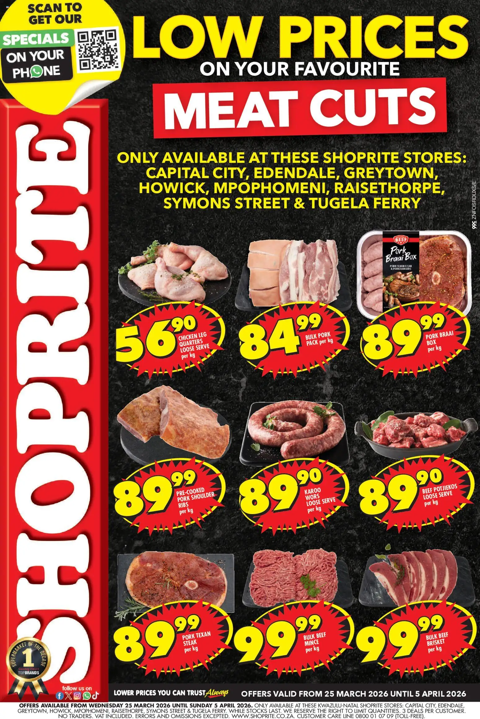 Preview of Shoprite flyer valid from 25/03/2026