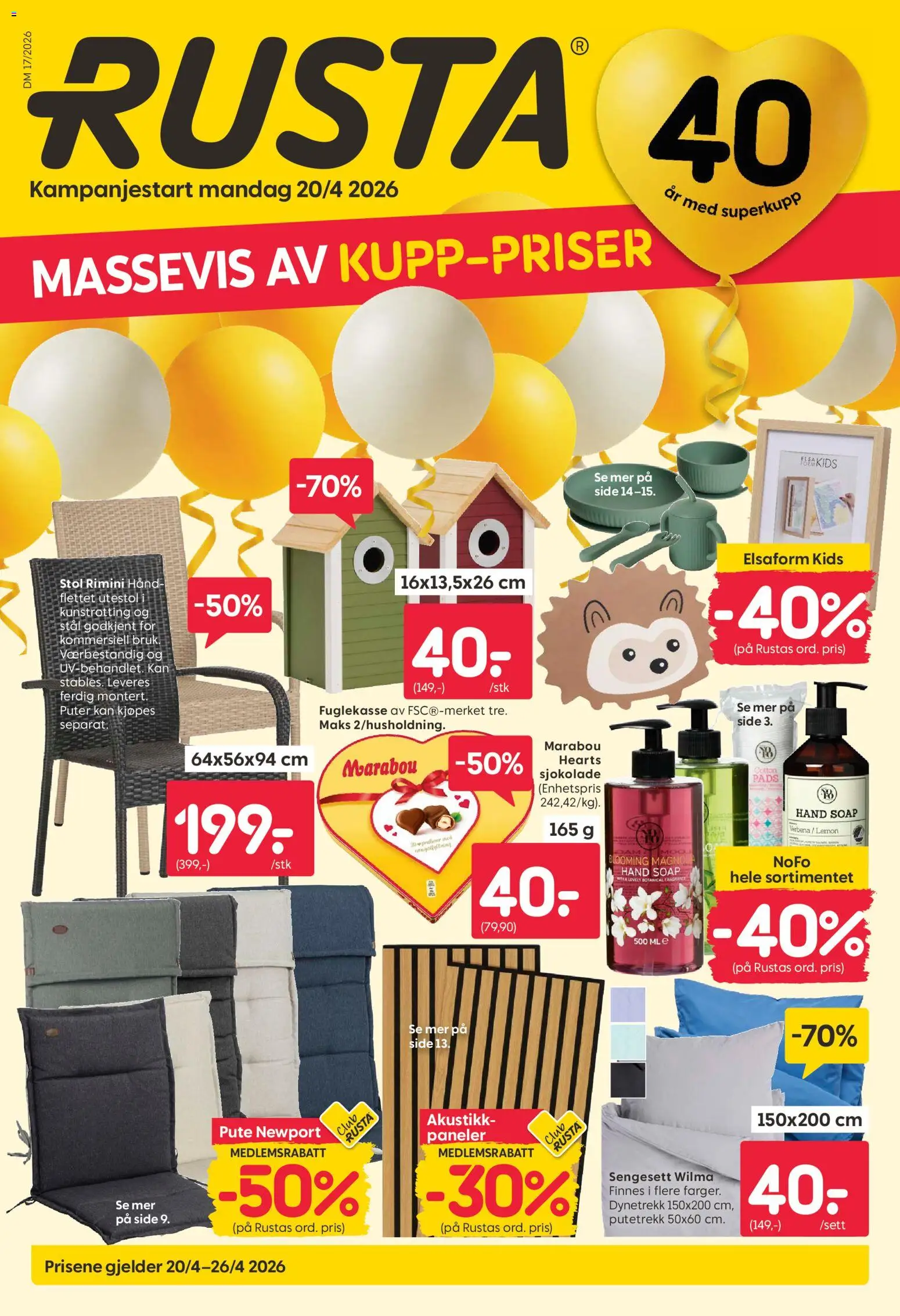 Forhåndsvis Rusta kundeavis fra butikk Rusta gyldig fra 20/04/2026