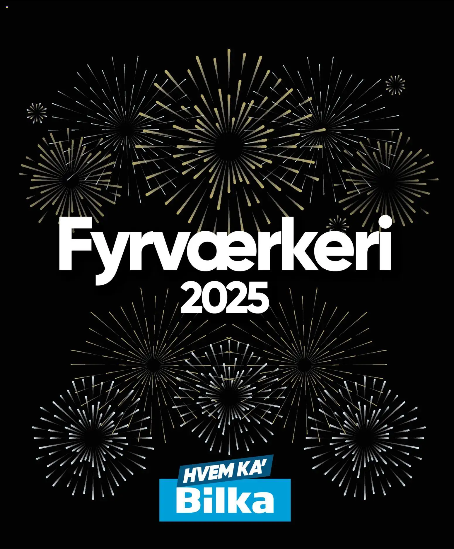 Eksempel på tilbudsavis Fyrværkeri 2025 fra butik Bilka gyldig fra 15/12/2025