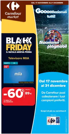 Anteprima dell'opuscolo Black Friday - Market dal negozio Carrefour valido da 17/11/2025