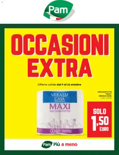 Anteprima dell'opuscolo Volantino Occasioni Extra dal negozio PAM valido da 09/10/2025