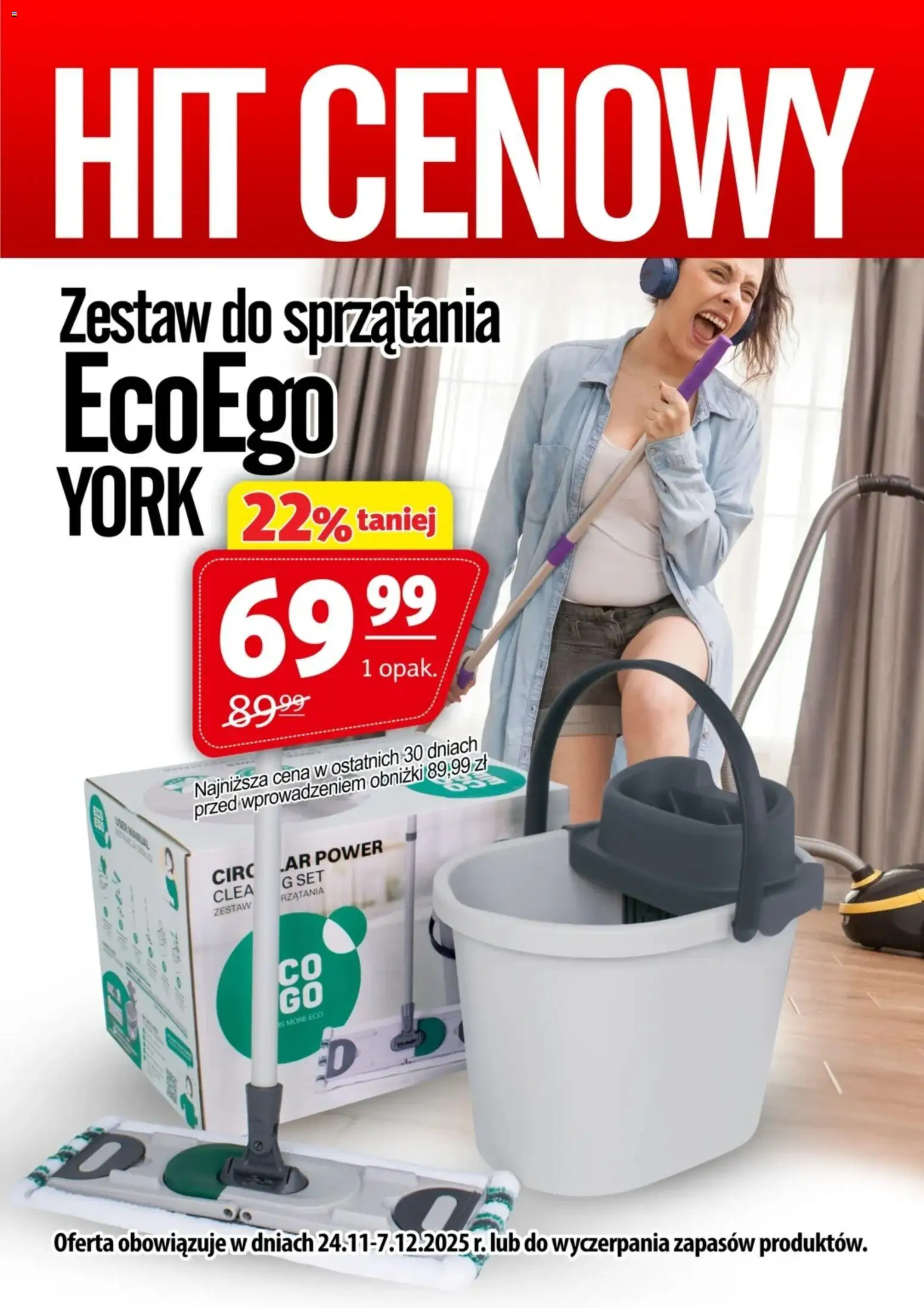Pogląd gazetki "Promocja - Zestaw Do Sprzątania Ecoego York" ze sklepu Prim Market ważnej od 24.11.2025