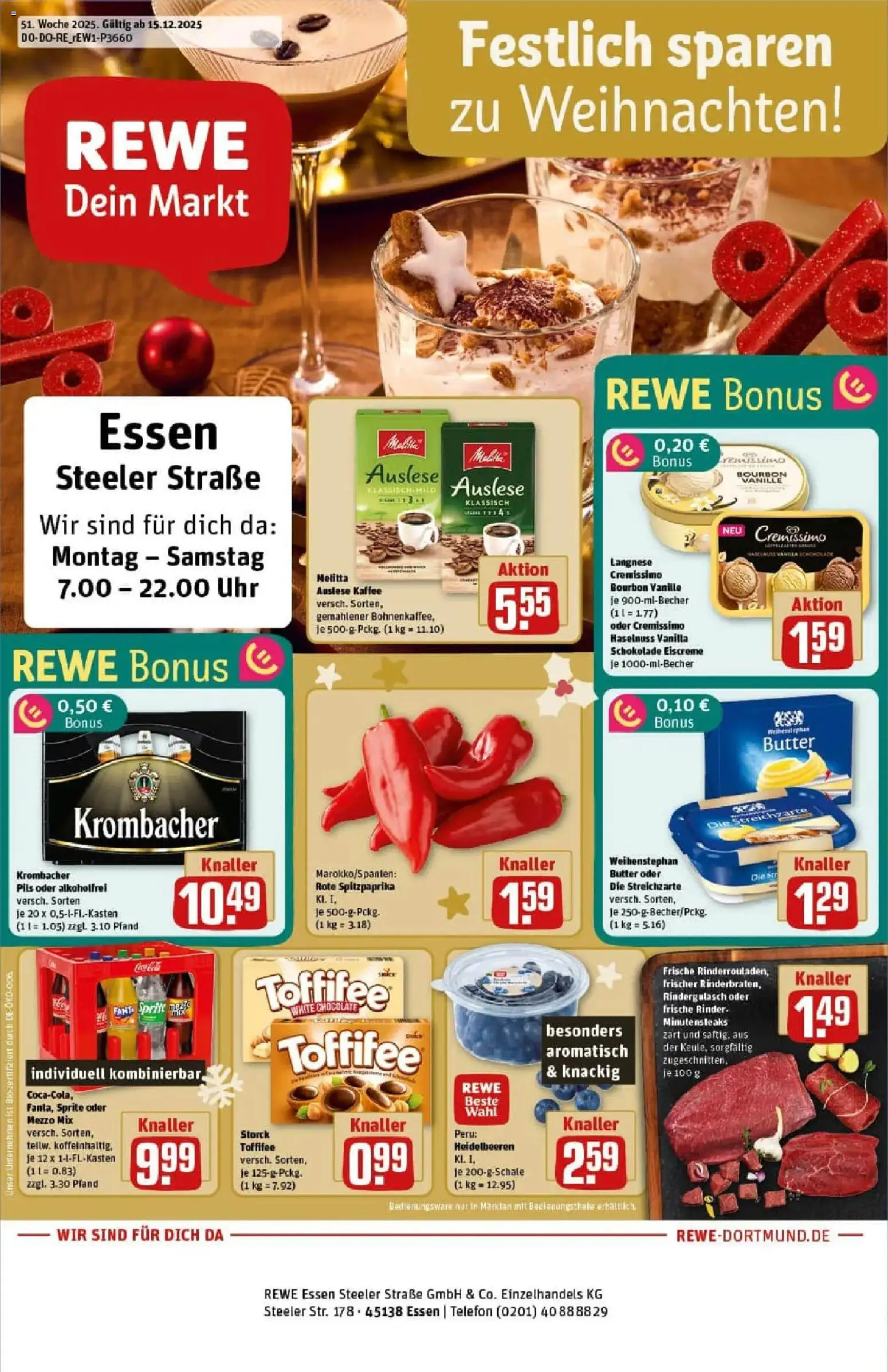 Vorschau von dem Prospekt des Geschäftes Rewe, gültig ab dem 15.12.2025