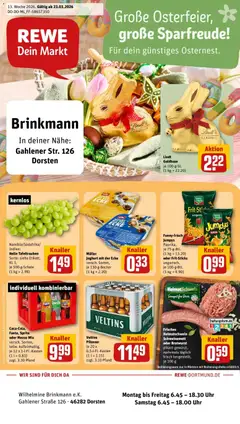 Vorschau von dem Prospekt des Geschäftes Rewe, gültig ab dem 23.03.2026