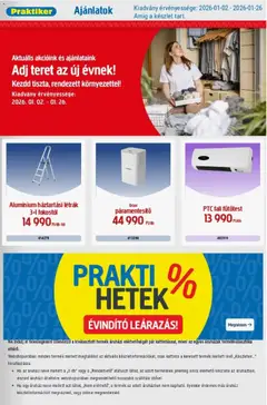 Praktiker - Akciós újság Praktiker megtekintése, amely érvényes 2026.01.02.-től