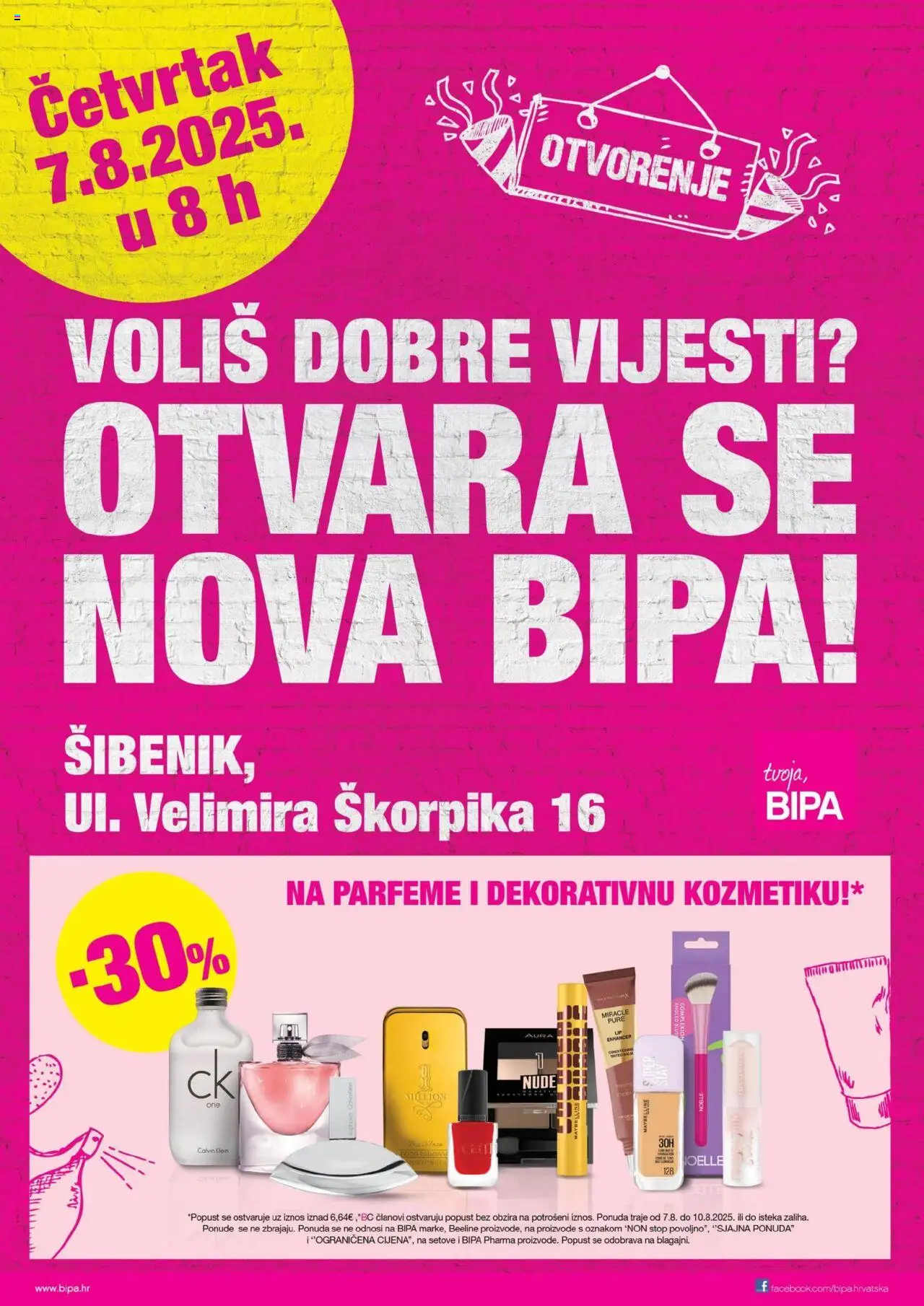Bipa aktualni BIPA otvorenje Šibenik vrijedi od 07.08.2025 - tjedna akcija broj stranice 1