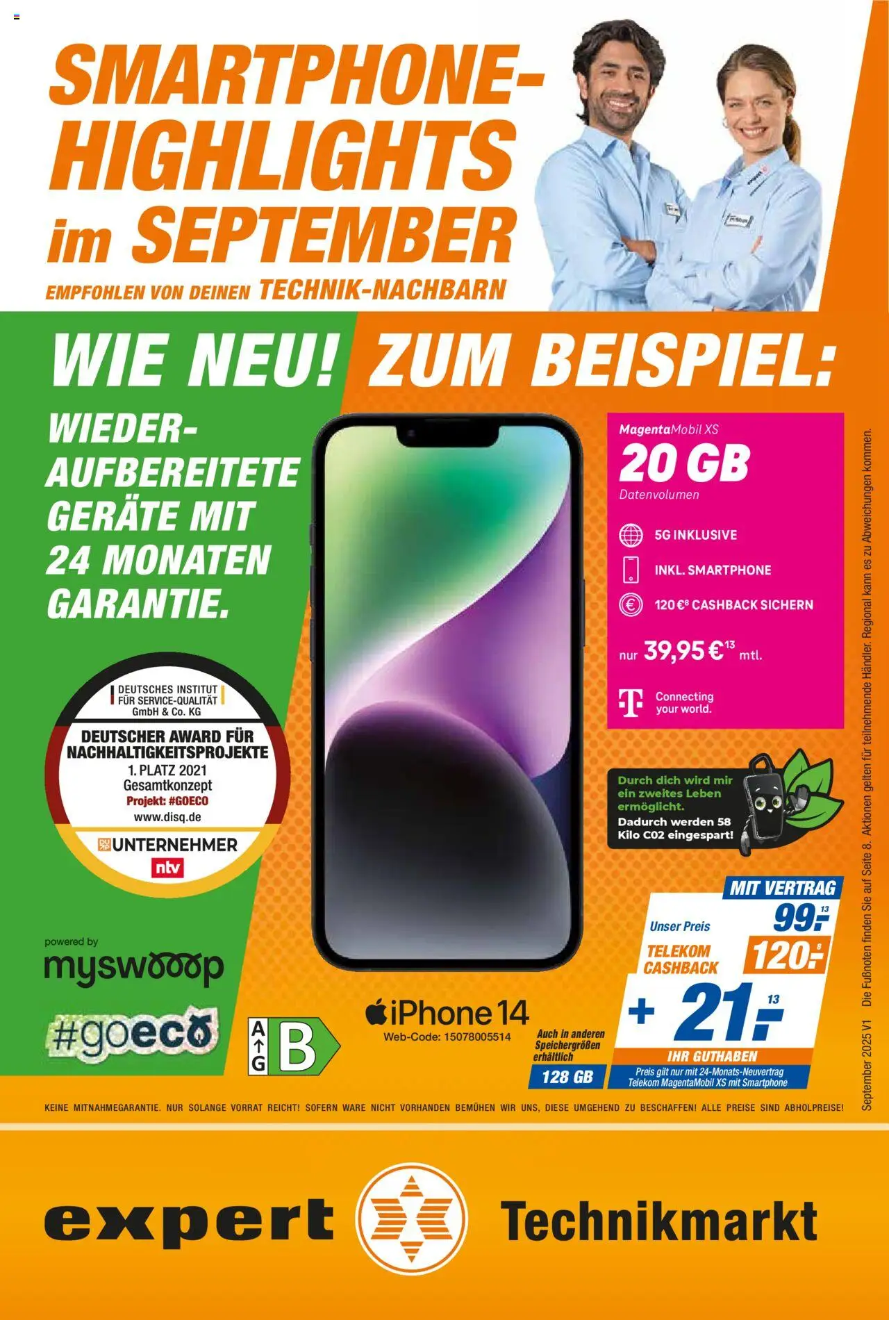 Expert Smarthphone Highlights im September (vom 01.09.2025 - 30.09.2025)