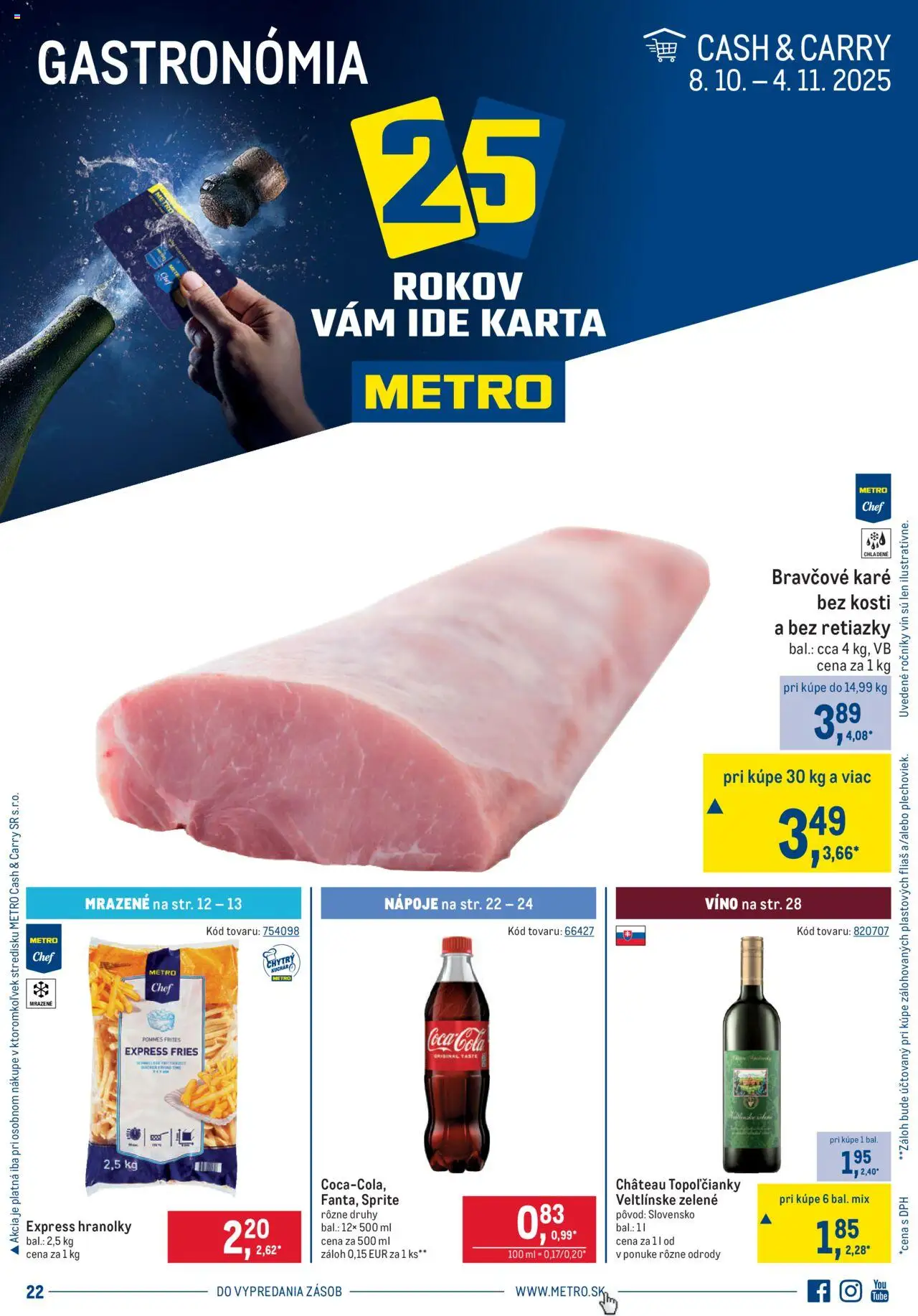 Metro Gastronómia (08.10. - 04.11.2025) - Akčná ponuka