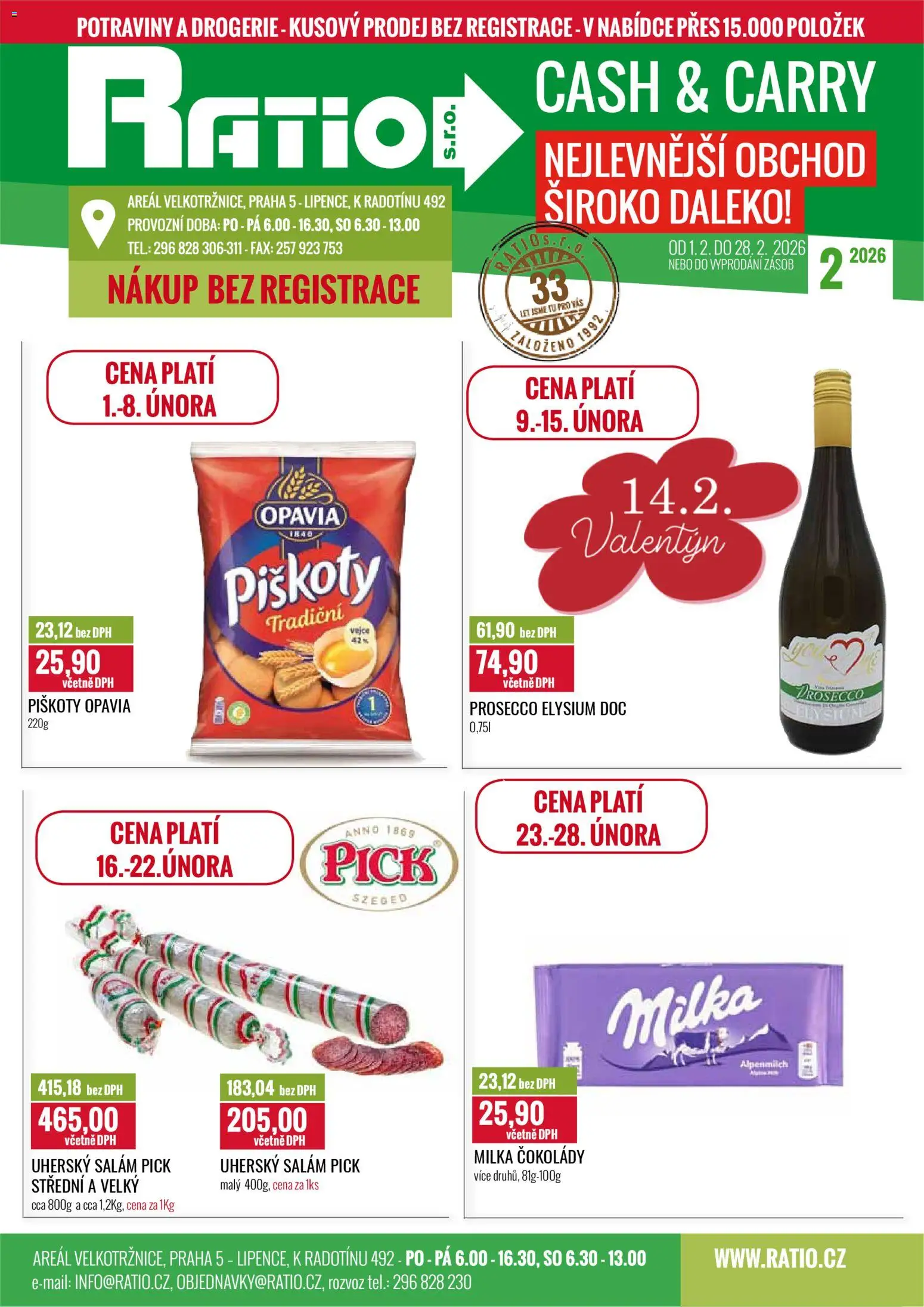 Náhled nabídky: Ratio Leták platný od 01.02.2026