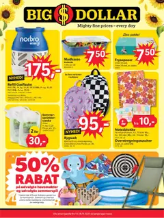 Eksempel på tilbudsavis Tilbudsavis fra butik Bigdollar gyldig fra 15/08/2025