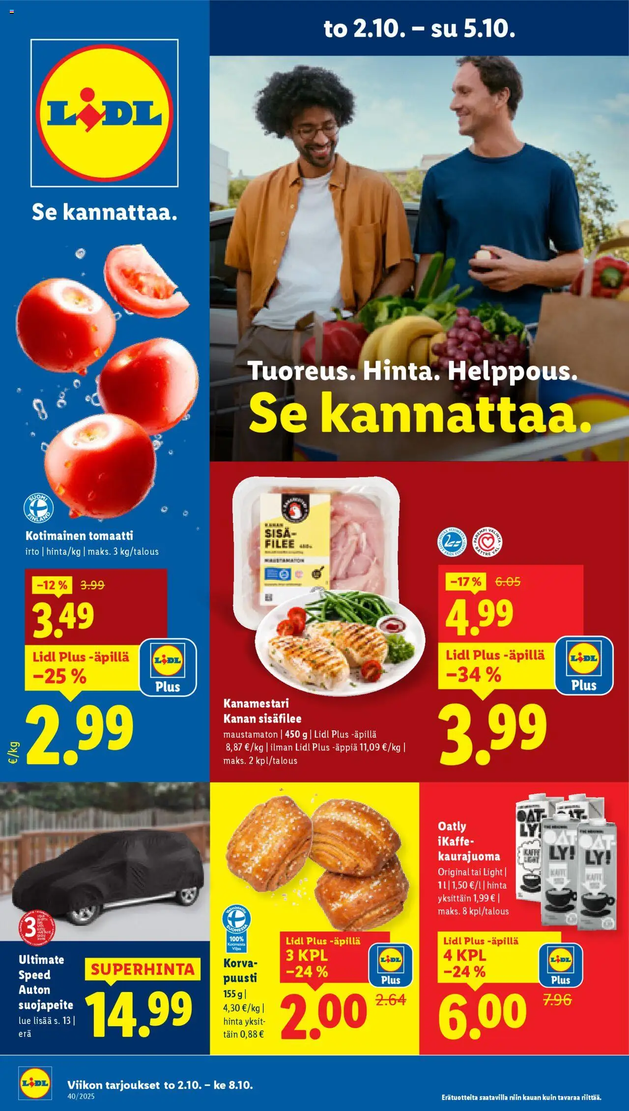 Lidl-kaupan Tarjoukset voimassa 02/10/2025 - Sivulla 1