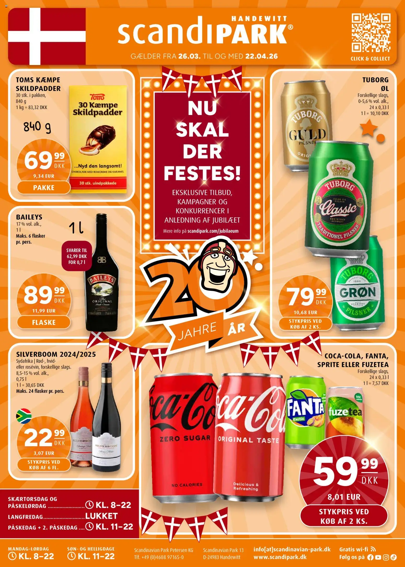 Eksempel på tilbudsavis Scandinavian Park - Tilbudsavis fra butik Scandinavian Park gyldig fra 26/03/2026 - Chokolade, Baileys