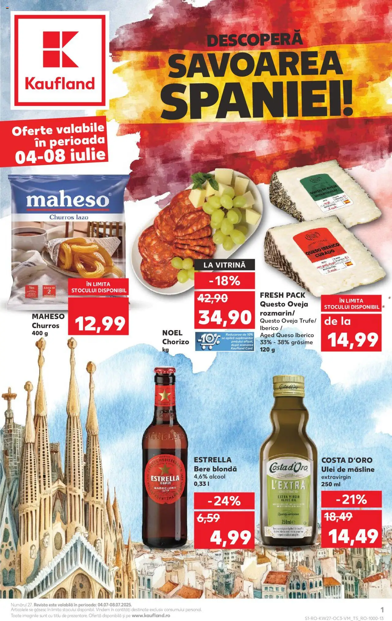 Kaufland RO aktuális szórólap, érvényes 2025.07.04.-től - 1 oldal - Chorizo