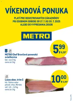 Náhľad Metro letáku platného od 17.07.2025