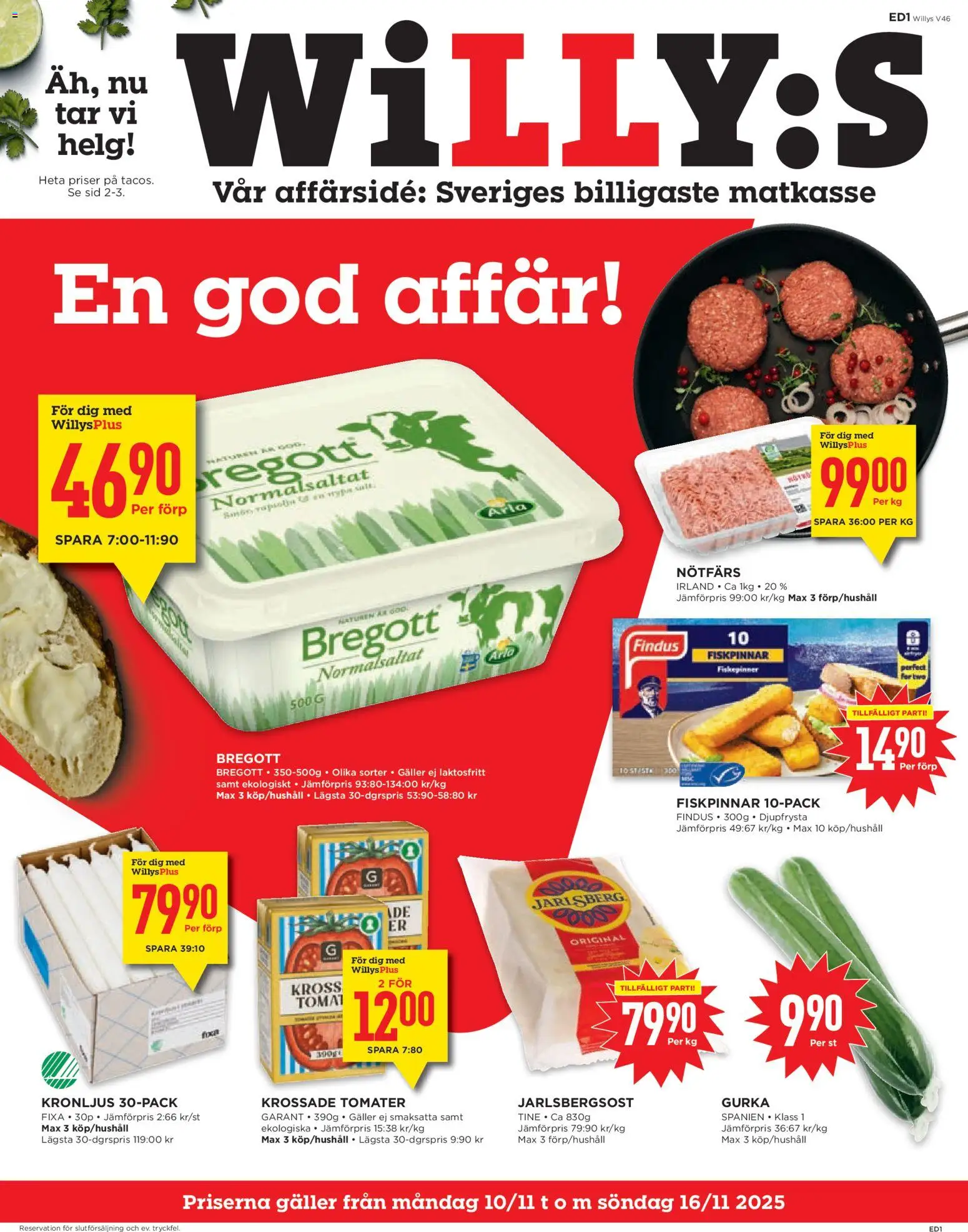 Förhandsgranska reklamblad Aktuella reklamblad Willys från butik Willys gäller från 10/11/2025