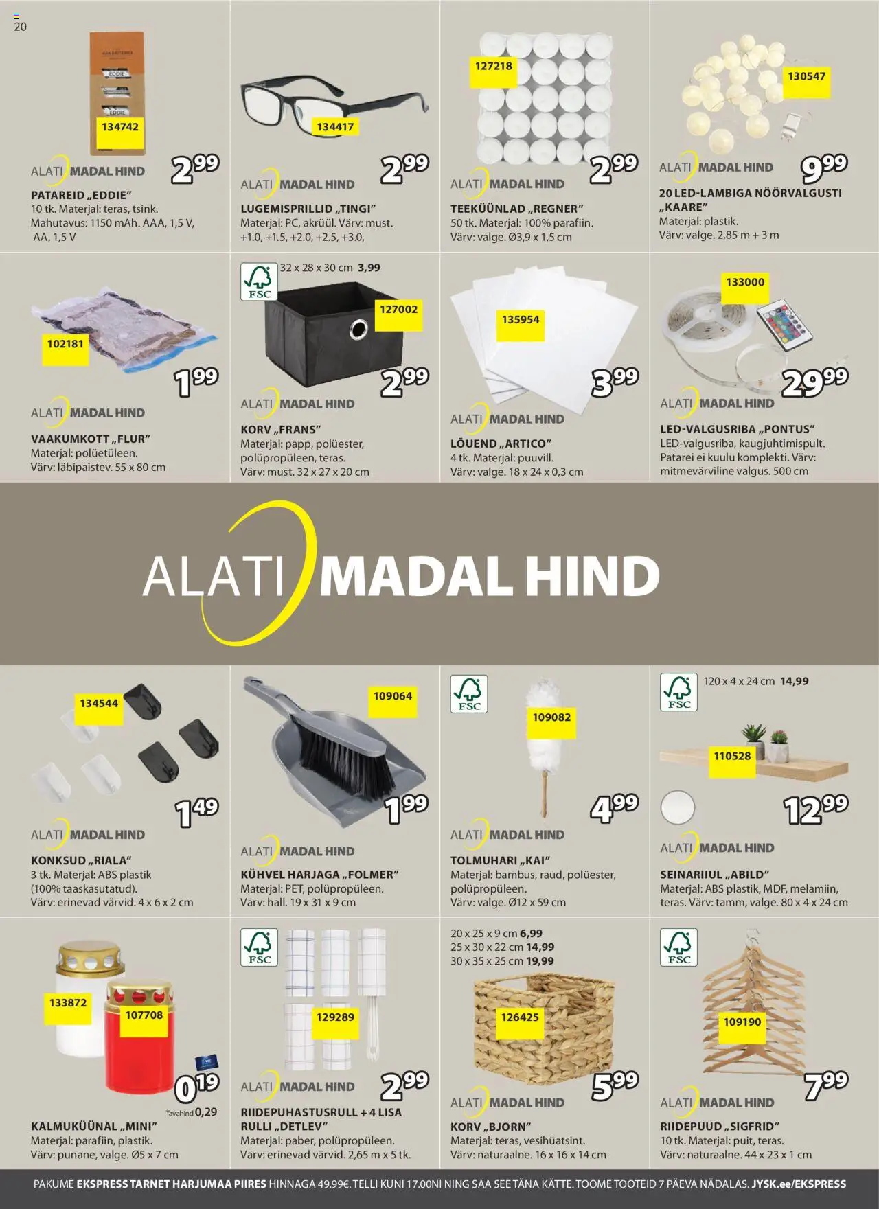 JYSK kliendilehe eelvaade alates 2025.10.14
