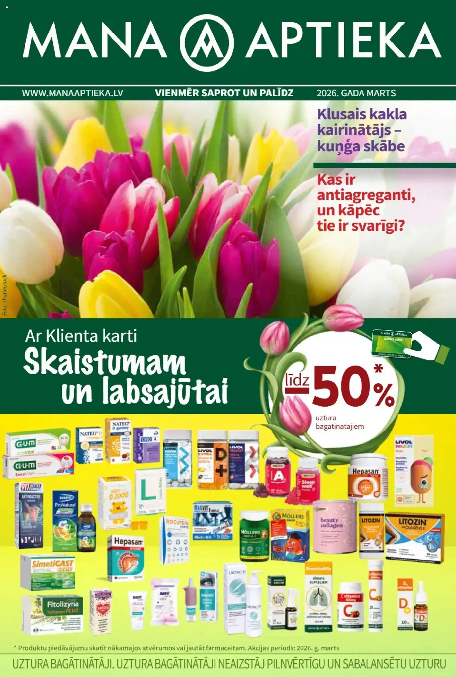 Skatīt Mana Aptieka akciju bukletu, derīgs no 01.03.2026.