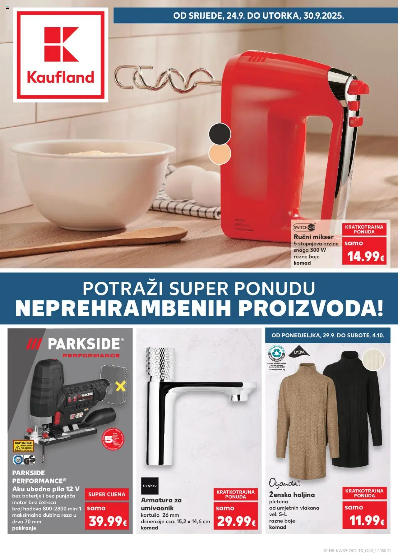 Kaufland aktualni Split-Ravne njive vrijedi od 24.09.2025 - tjedna akcija broj stranice 1