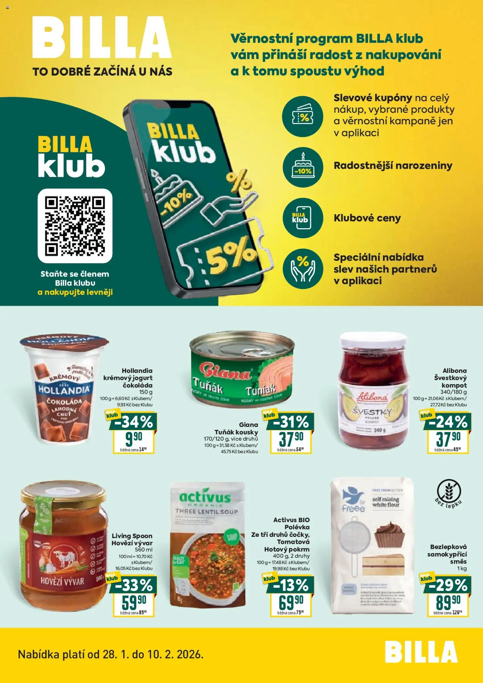 Náhled nabídky: Billa Leták - Billa bonus club platný od 28.01.2026