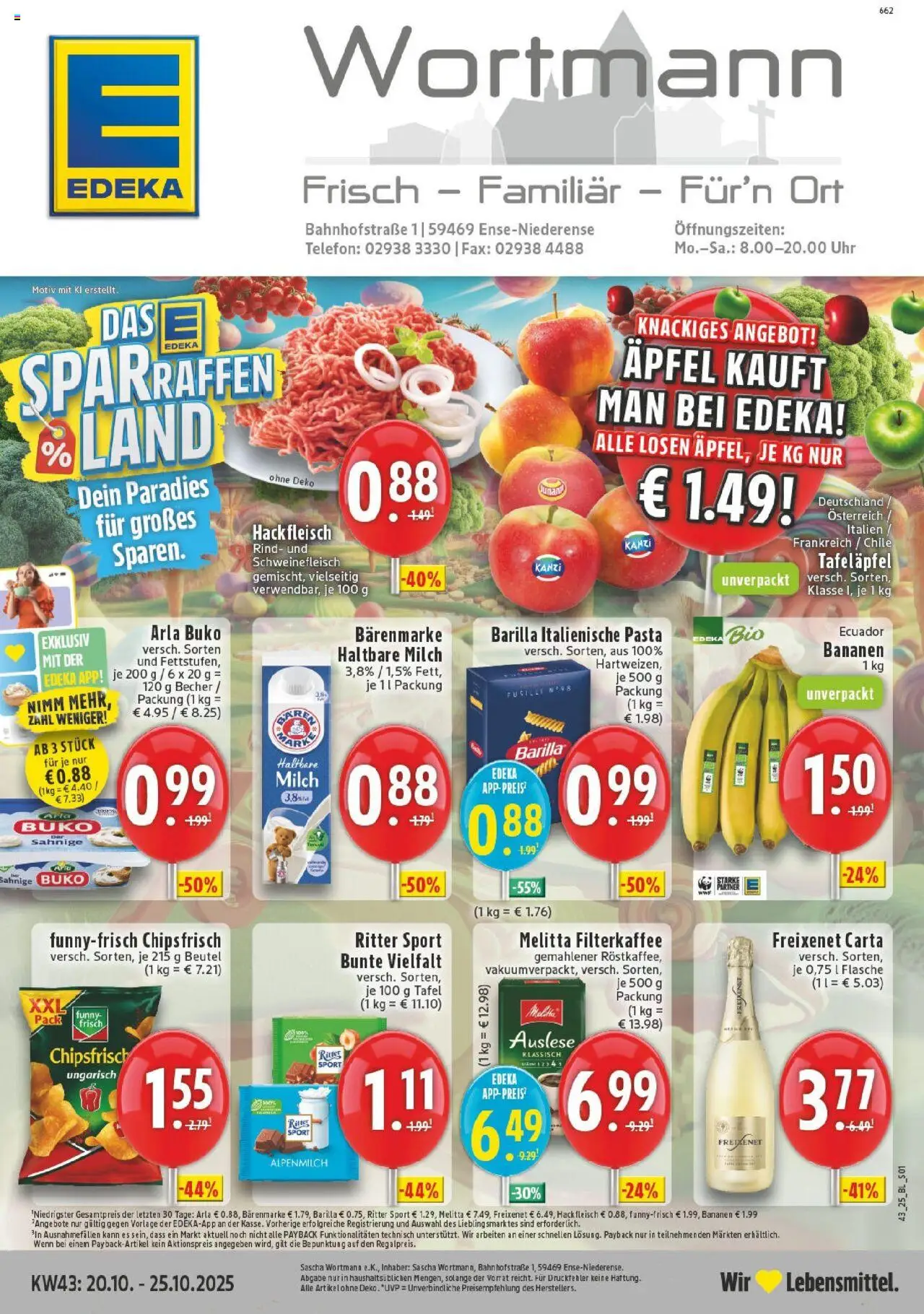 EDEKA Prospekt ab 19.10.2025 - Prospekt Ense-Niederense Online