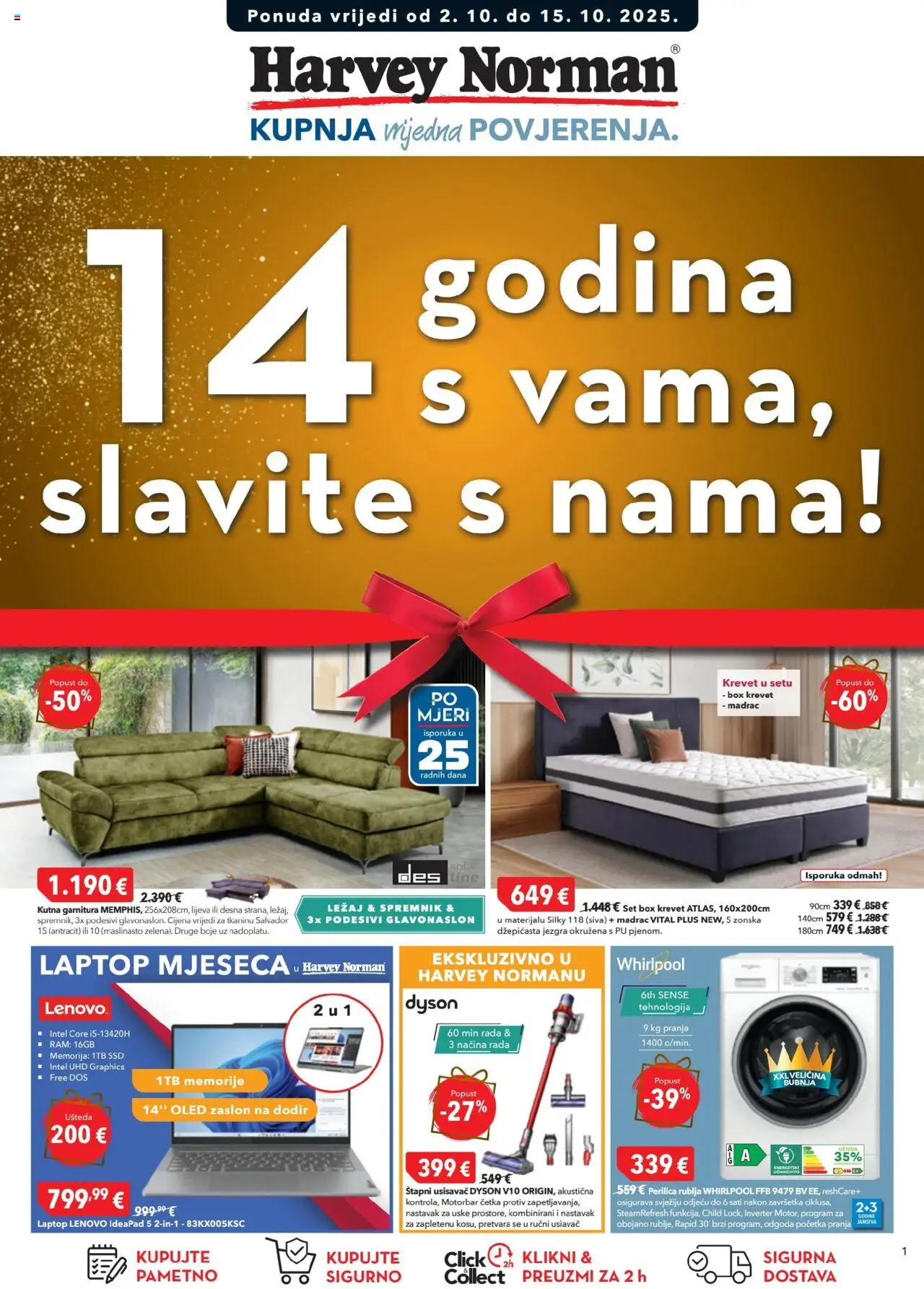 Harvey Norman aktualni Katalog vrijedi od 02.10.2025 - tjedna akcija broj stranice 1